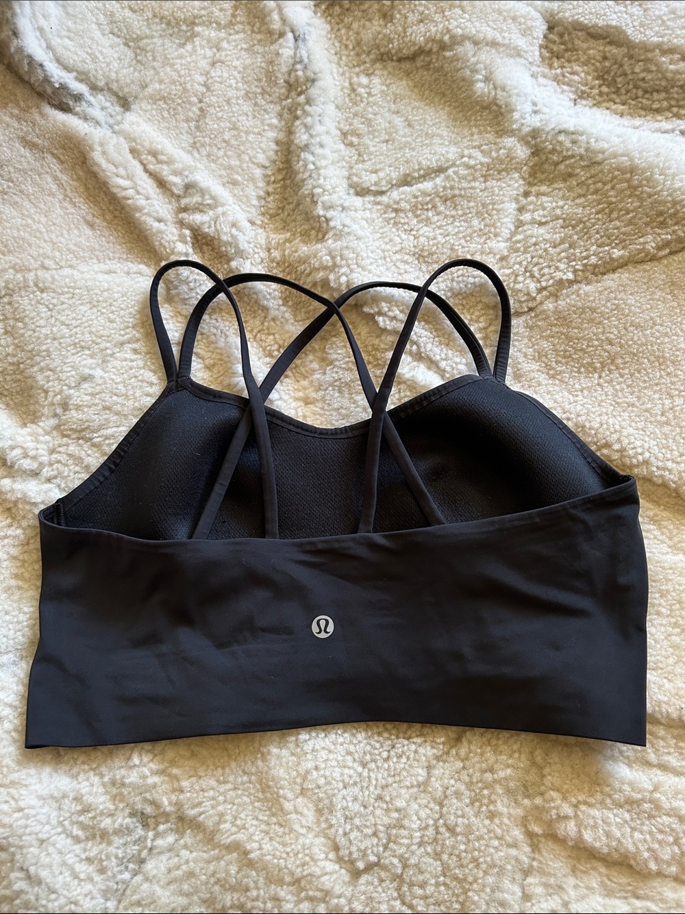 lululemon athletica Like A Cloud Black Strappy Sports Bra 10 - Picture 3 of 5